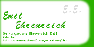 emil ehrenreich business card